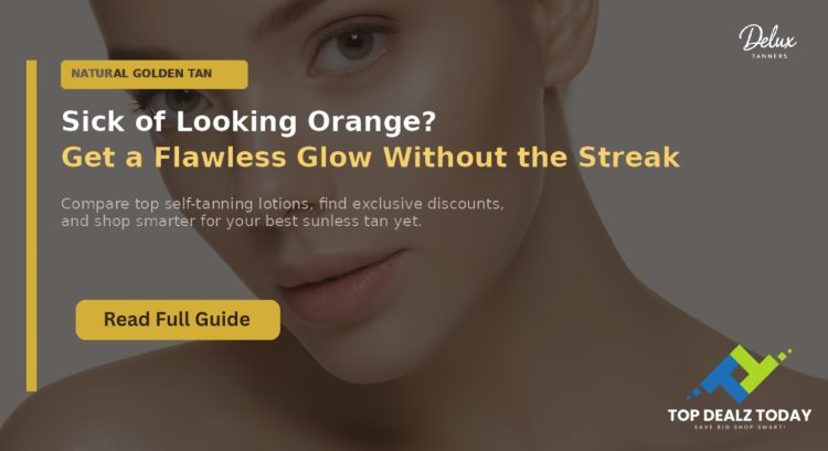 self tanning lotion and self tanner deals banner for a natural golden tan